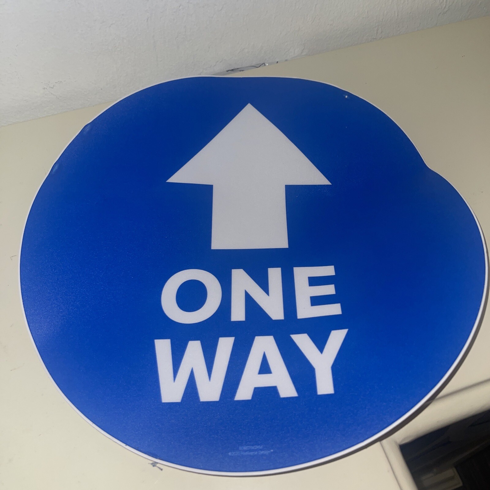 4 new + 2 damaged pixleverse ONE WAY 11” circle floor Decal Sticker commercial