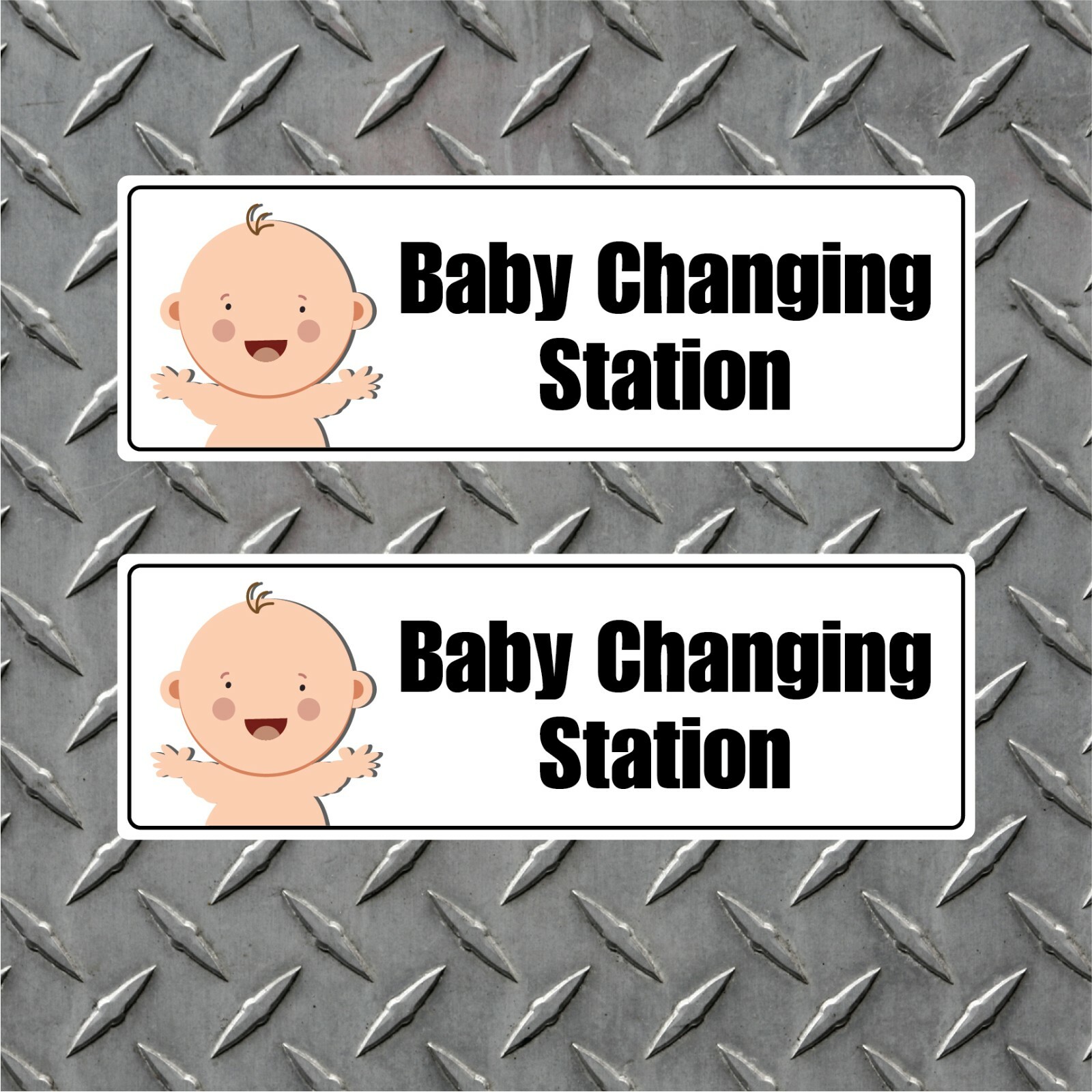 (2 Pack) 9&Prime; X 3&Prime; Baby Changing Station High Quality Vinyl Decals FREE SHIP