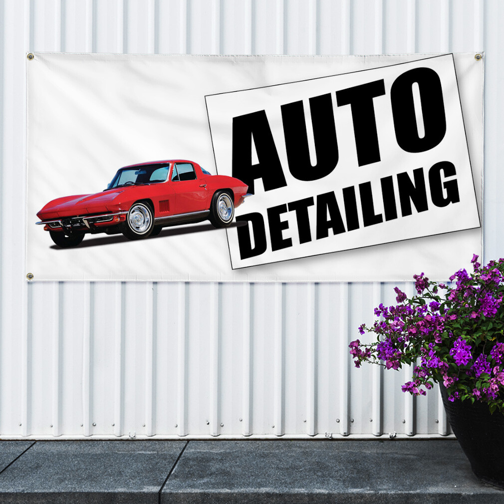 Vinyl Banner Sign Auto Detailing Auto Car Vehicle Style J Marketing Advertising