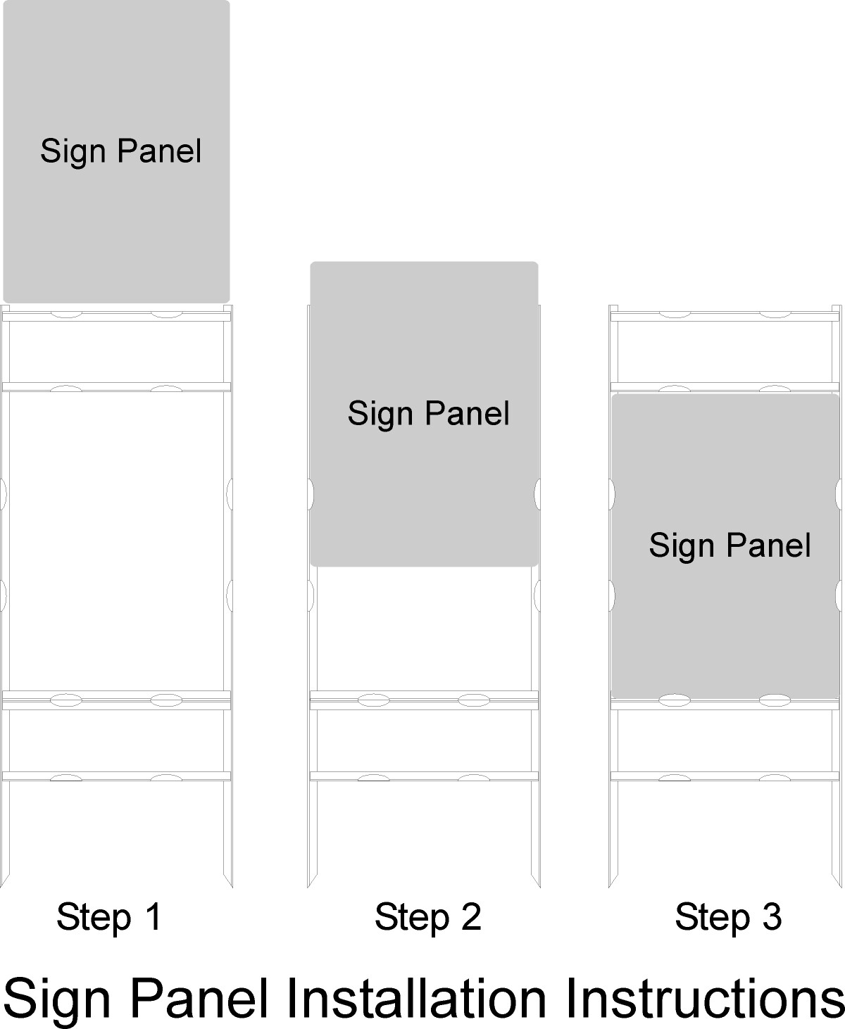 Real Estate Yard Sign Metal Frame, 24 x 18 Slide-In (2) Rider, Black (Pack of 1)