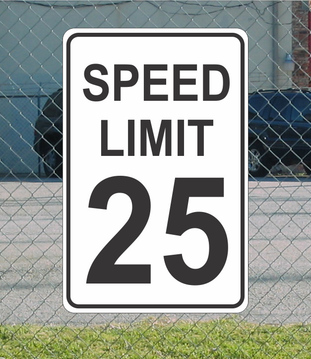 Speed Limit 25 Metal Sign for Street Road Highway Parking Lot 12&Prime;x18&Prime; mph