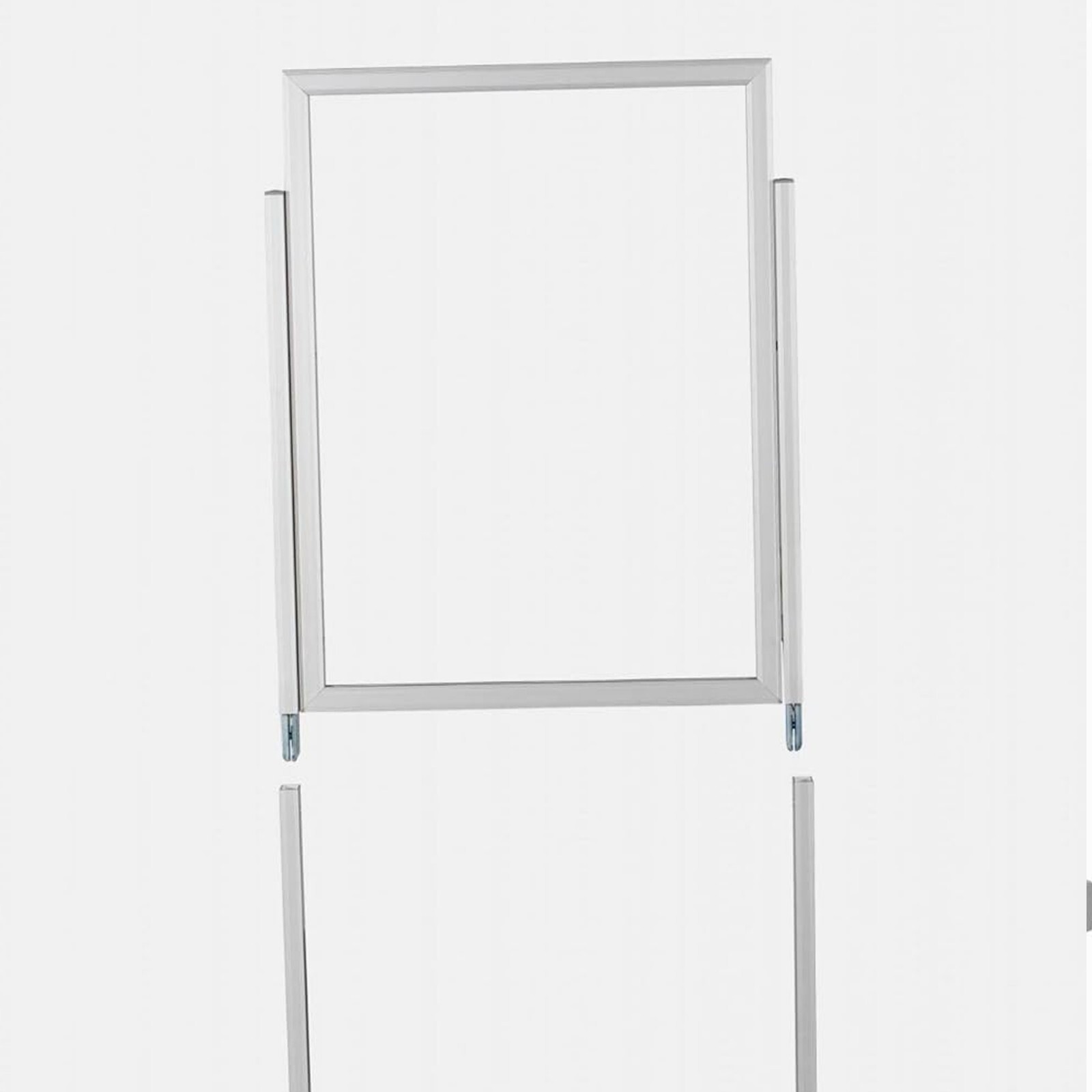 Metal Eco Info Board, Aluminum Silver 22&Prime;x28&Prime; Double Sided Sign Holder