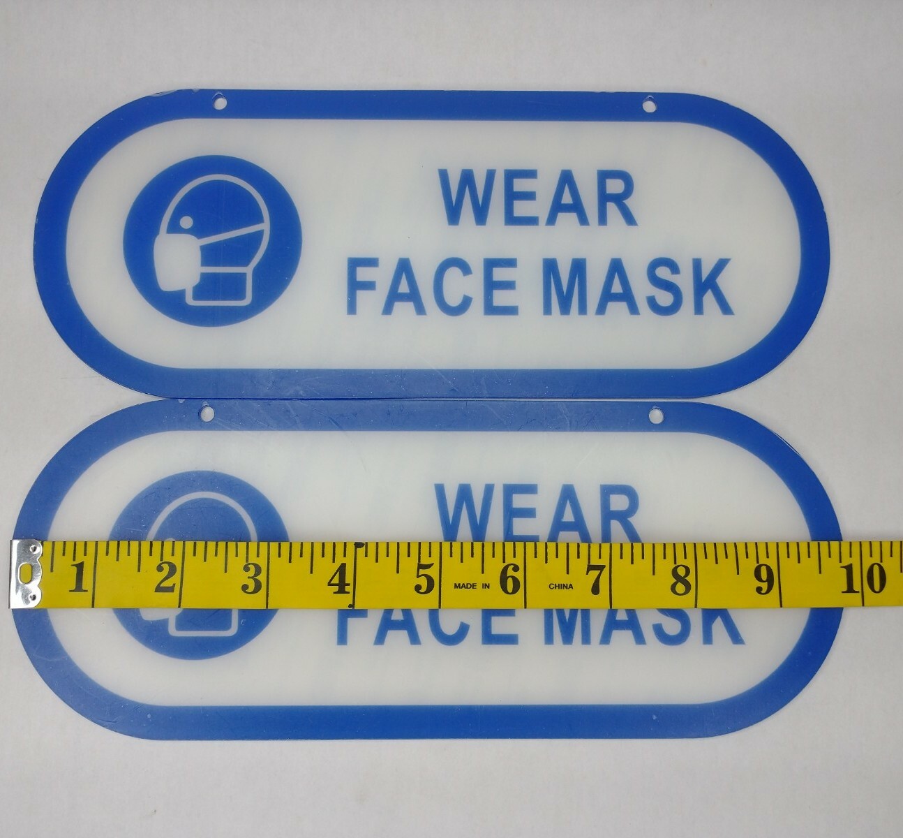 Wear Face Mask Retail Store Office Sign Self Adhesive Or Wall Hanging 2 Signs