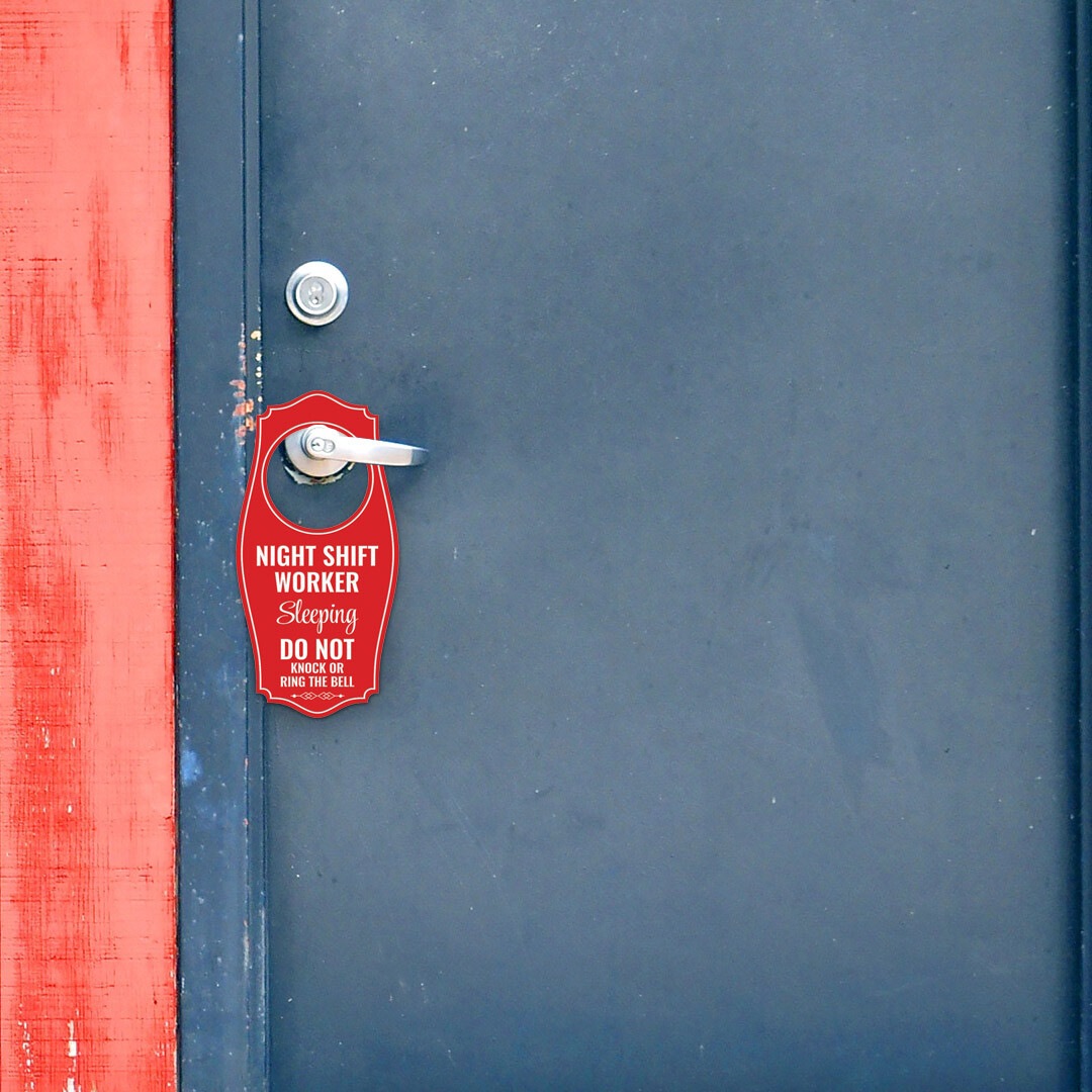 Night Shift Worker Sleeping Do Not Knock Or Ring The Bell Door Hanger