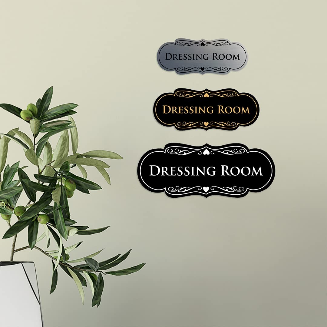 Designer Dressing Room Sign (Black Gold) – Medium 1 Pack