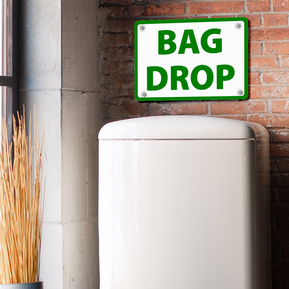 Horizontal Metal Sign Bag Drop Activity Golf Weatherproof Street Signage