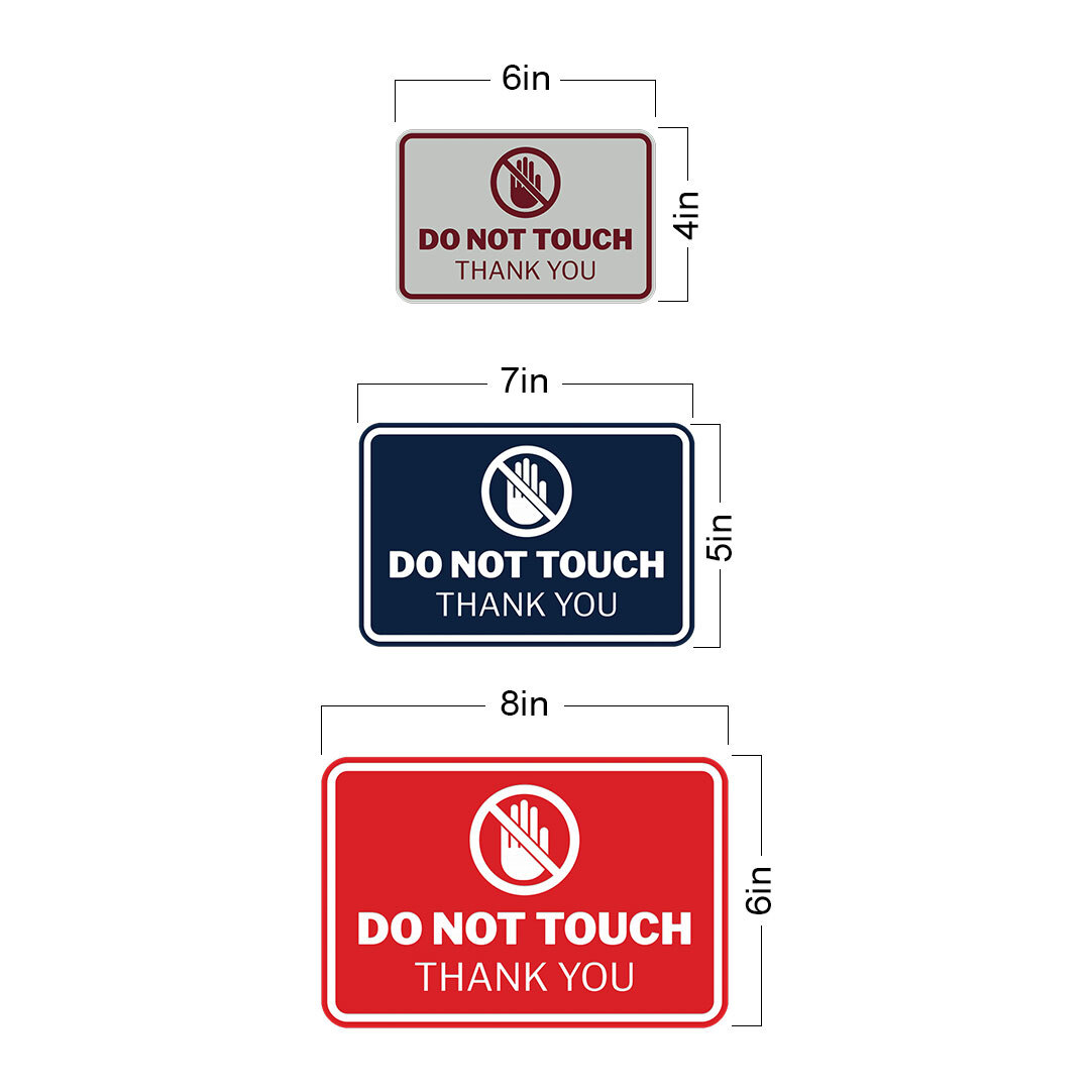 Signs ByLITA Classic Framed Do Not Touch Thank You Wall or Door Sign