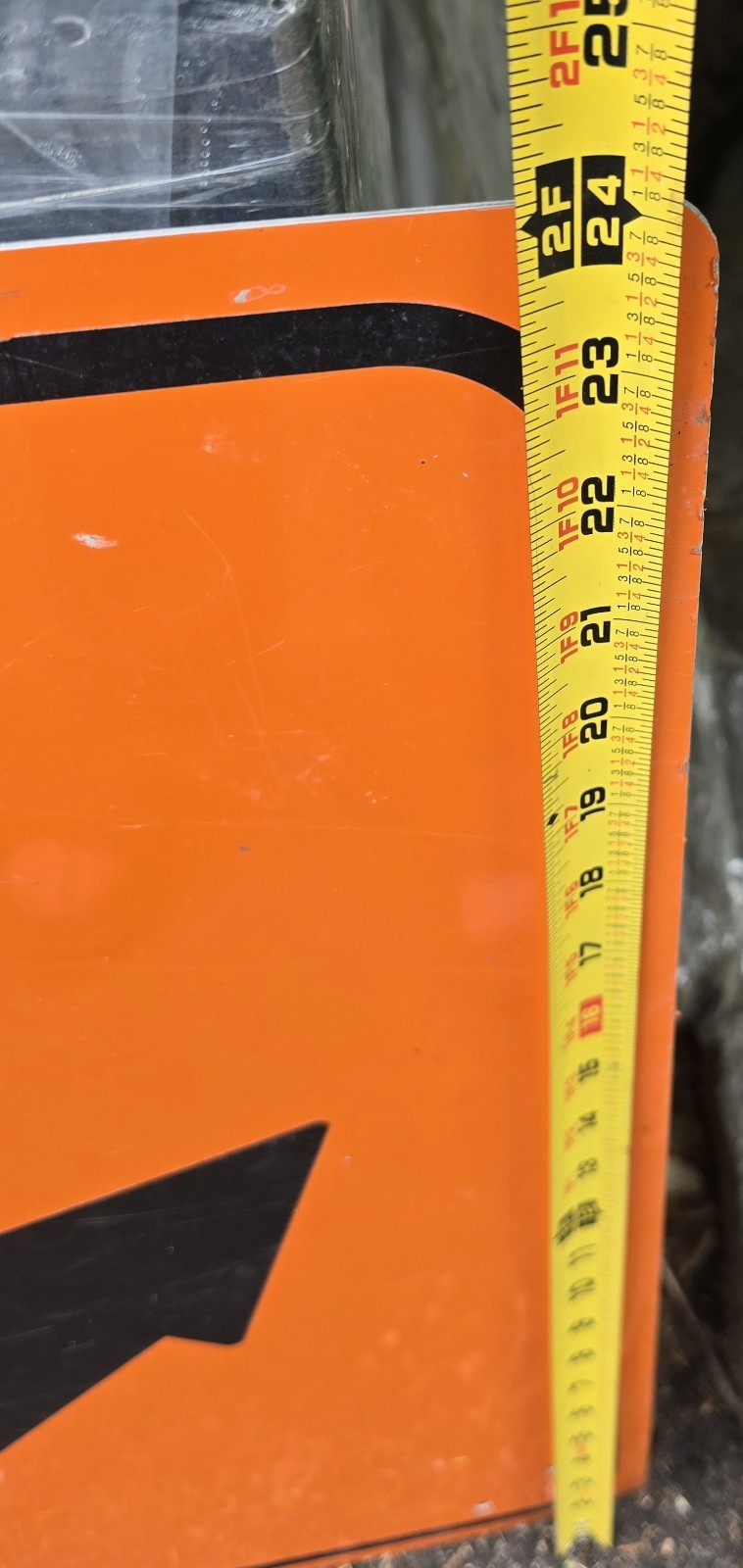 Bicycle Right Arrow Orange Reflective 24&Prime; Street Sign Bike Lane Construction #2