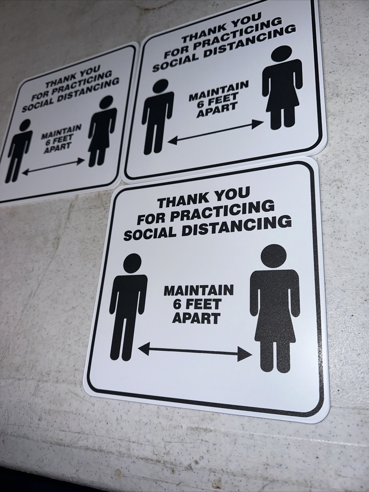 Package Of 3 Social distancing Signs
