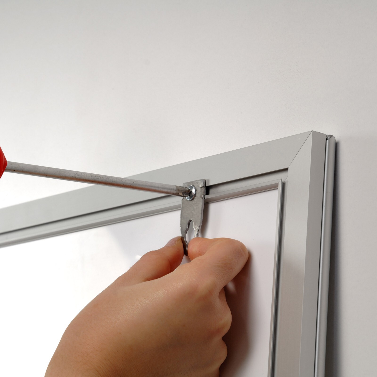 LEDbox LED Backlit Poster Frame, Silver, Aluminum, Photo, Picture, Sign Holder