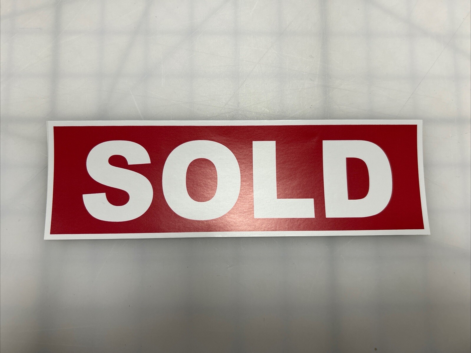 8in X 2.5in “SOLD” Vinyl Label For Real Estate Signs
