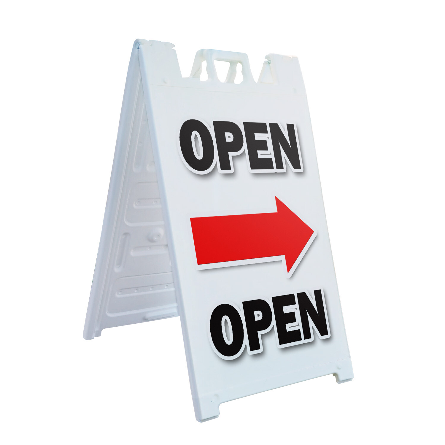 A-frame Sidewalk Giant Open With Arrow 24&Prime; x 36&Prime; Double Sided A-Frame Sidewalk S