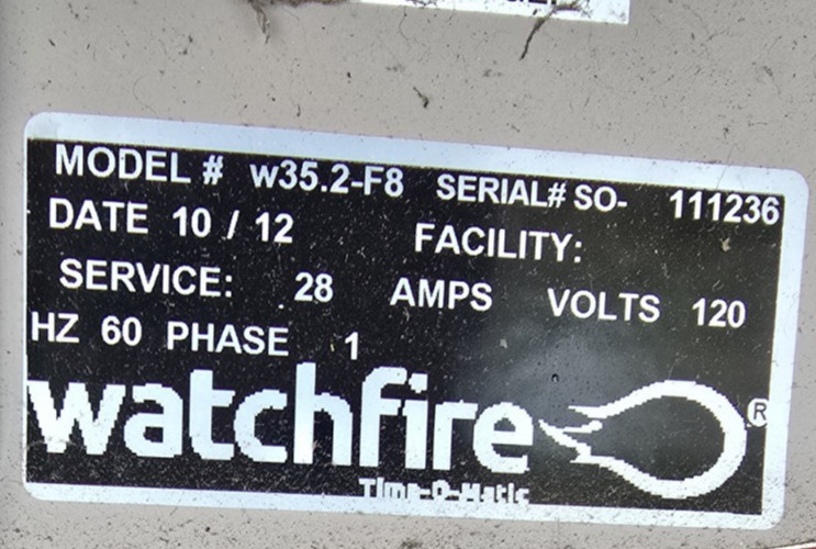 Full Color WatchFire Digital Sign Module w35.2-F8 Part # 910004 , 11&Prime; x 11&Prime; 45mm