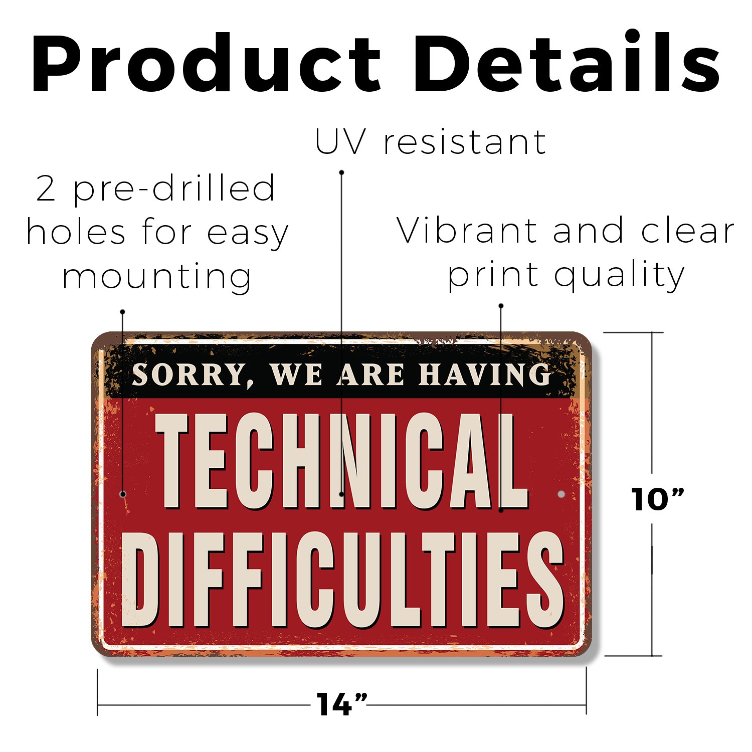 Sorry We Are Having Technical Difficulties Street Sign Please Stand By Perfect