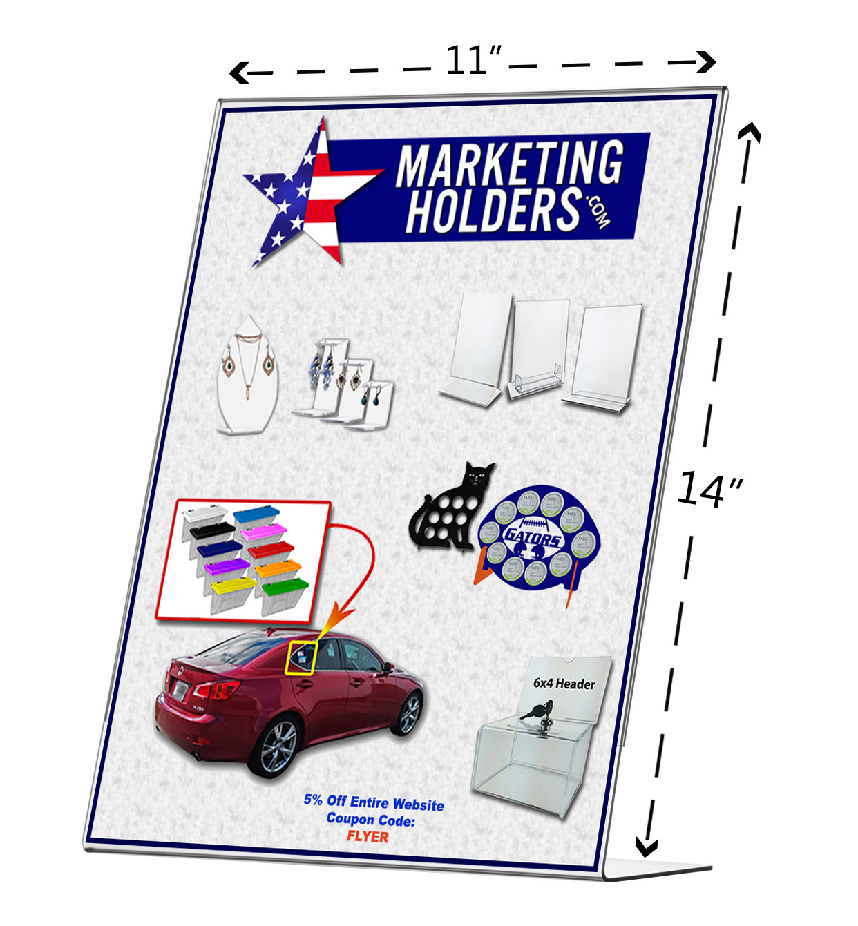 Counter Tabletop Business Advertisment Sign Menu Product Photo Display Frame