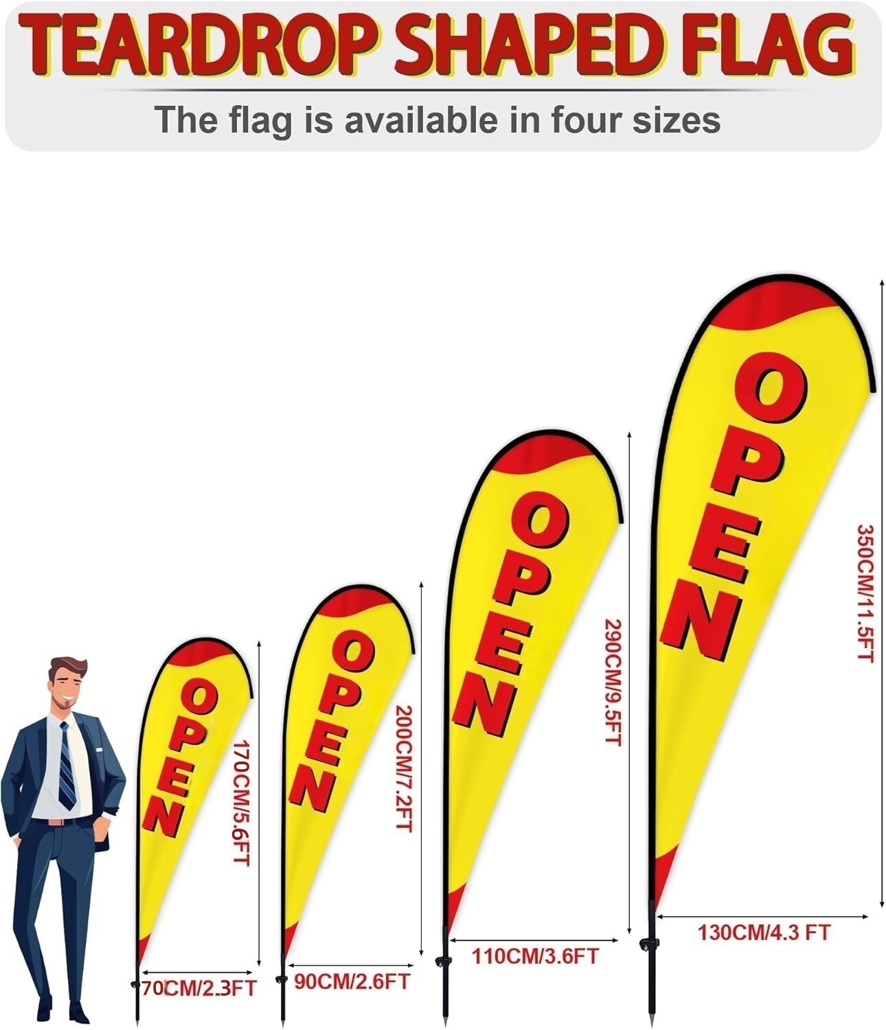 Custom Teardrop Advertising Feather Flag Business Outside Personalized Only Flag