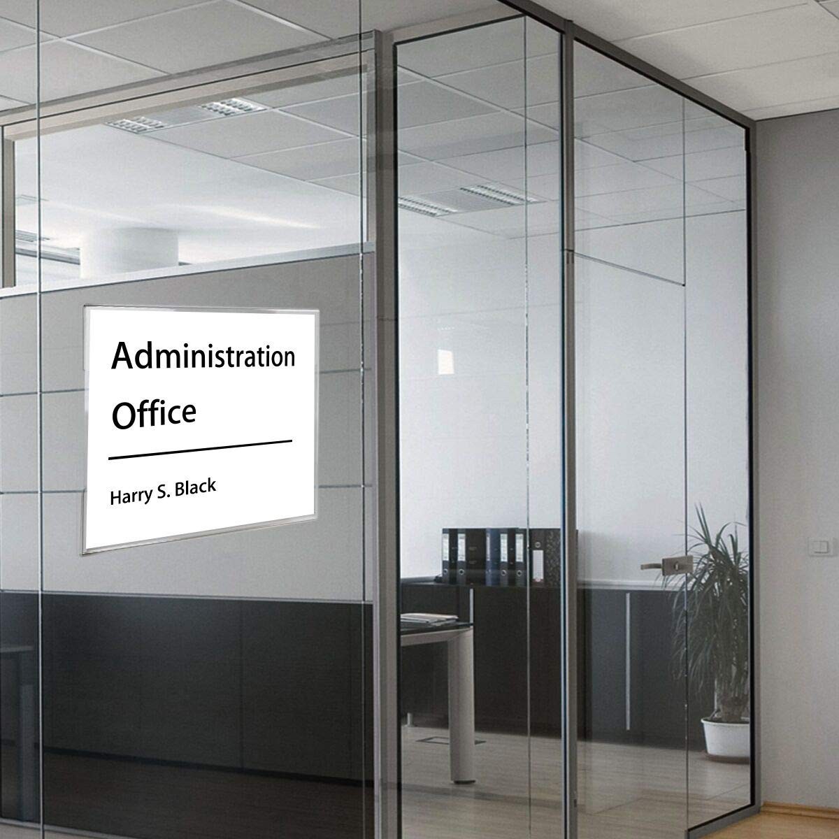 NIUBEE 4×6 inch Wall Mount Acrylic Sign Holder with Double Sided 4×6&Prime;, Clear