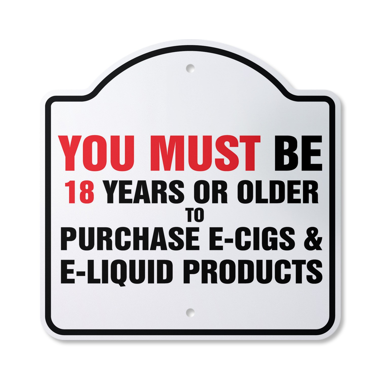 You Must Be 18 Plastic Sign Novelty Gift Funny Joke Gag Road Garage