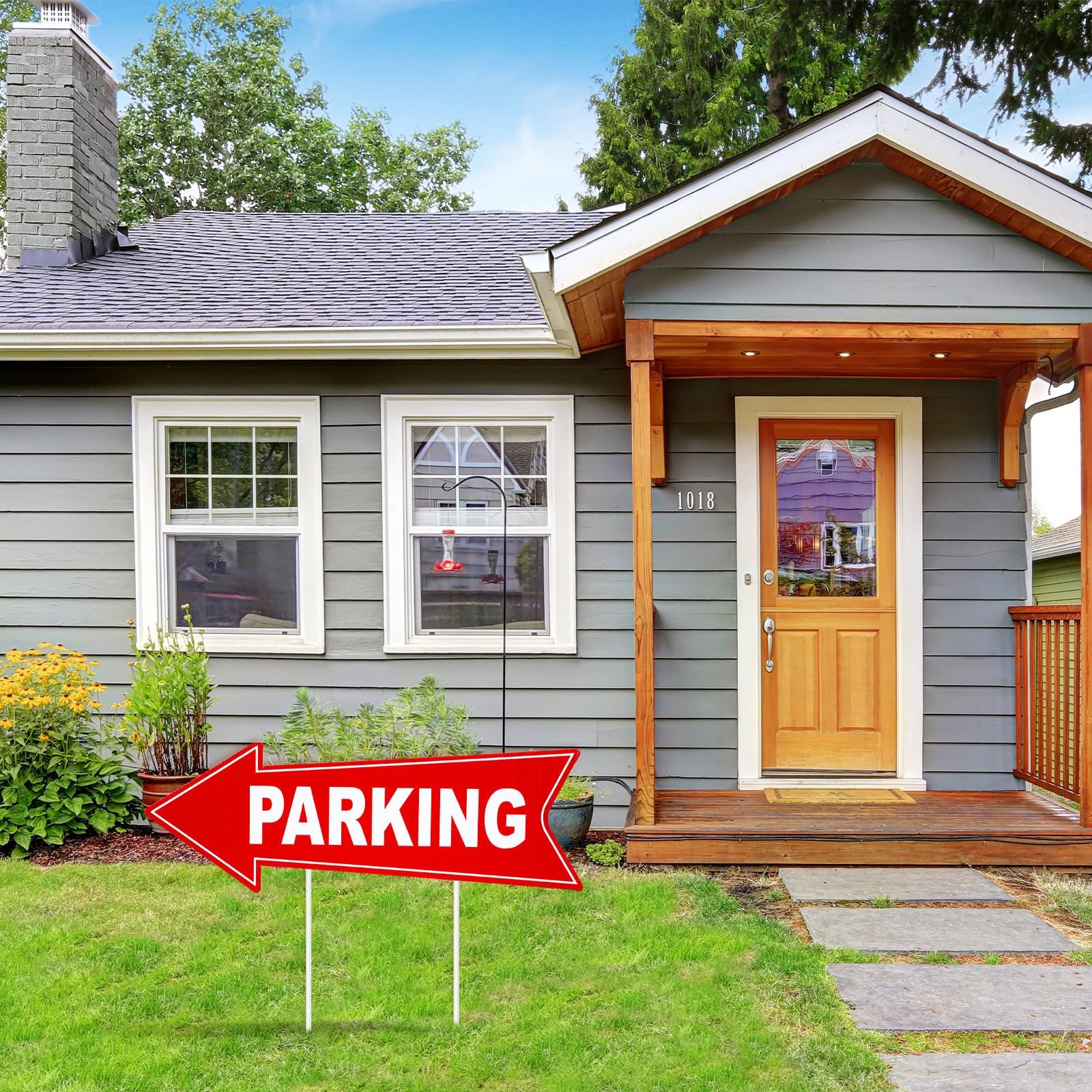 8 PCS 17×6 inch Event Parking Signs with Stakes Double Sided Directional Arrow