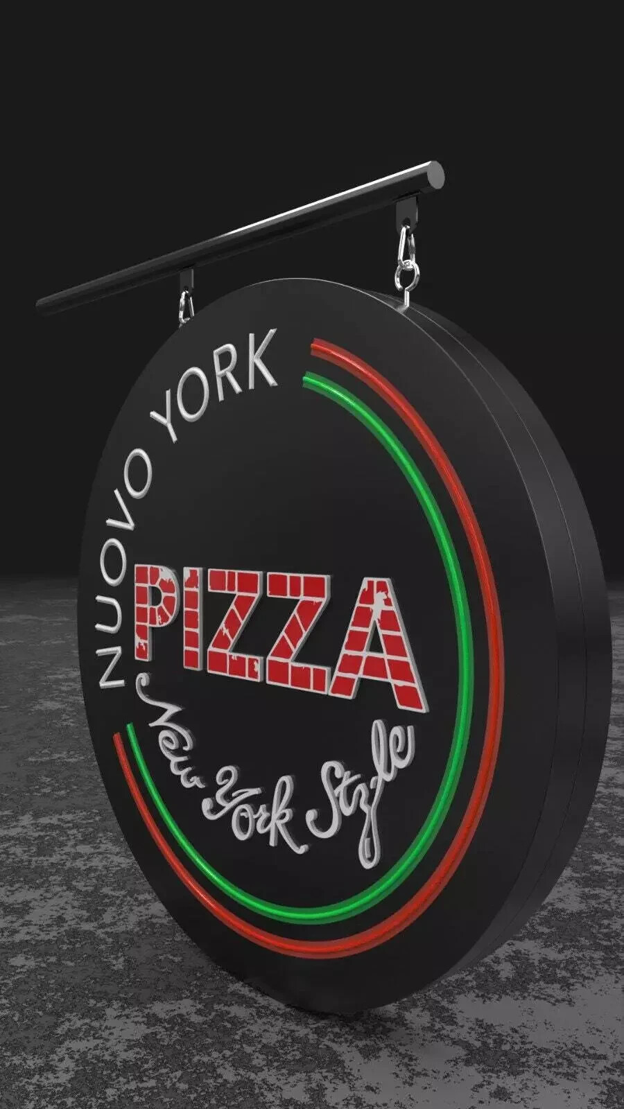 Custom Push Through Signs 3D Wall Logo Business Metal Signs LED Illuminated