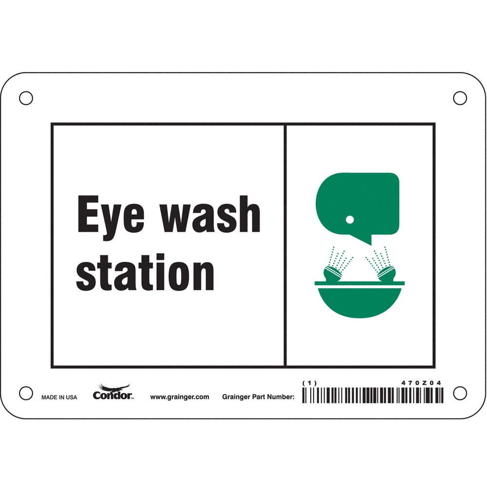 CONDOR 470Z04 Safety Sign,5 in x 7 in,Polyethylene 470Z04