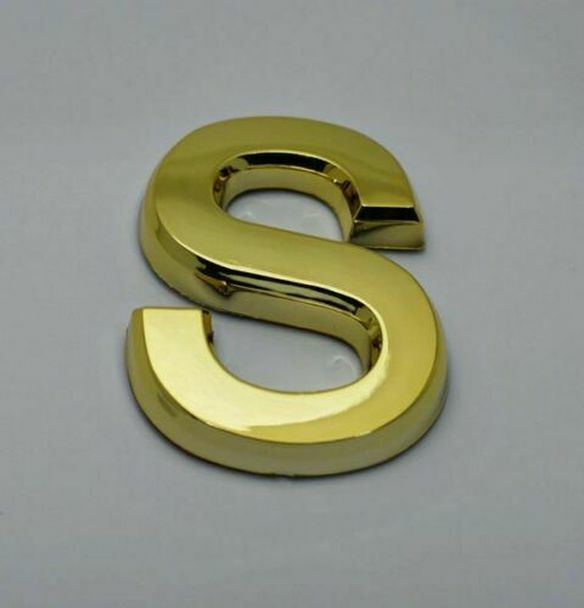 1 PCS – Apartment Number Sign/Mailbox Number Sign,Letter S(Gold,3D…-REF24-1027
