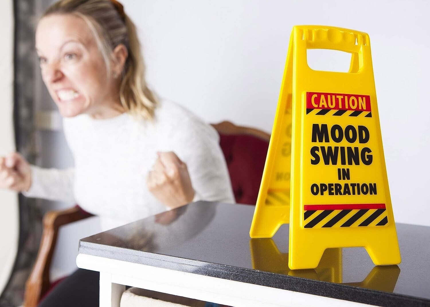 Mood Swing In Operation Desk Caution Sign Office Gift Accessory – Hilarious GaG