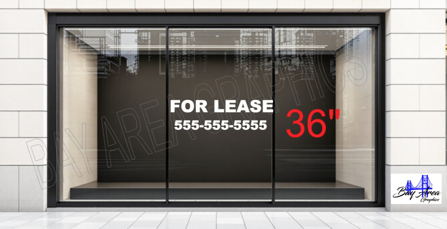 FOR LEASE Window Decal Business Sign Outdoor Vinyl All Weatherproof ORACAL 651