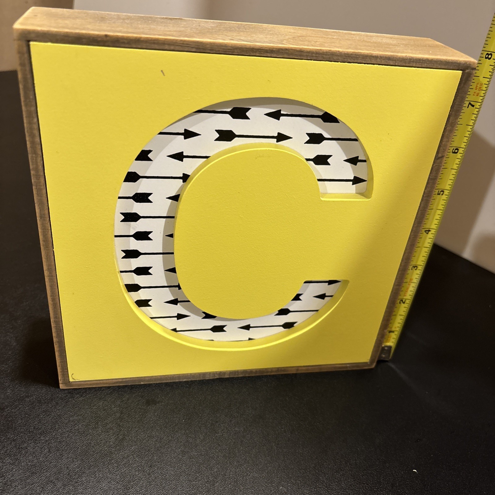 Letter “C” Wall/Room Decor 8×8 Free Stand Or Hanging Alphabet Letter “C”
