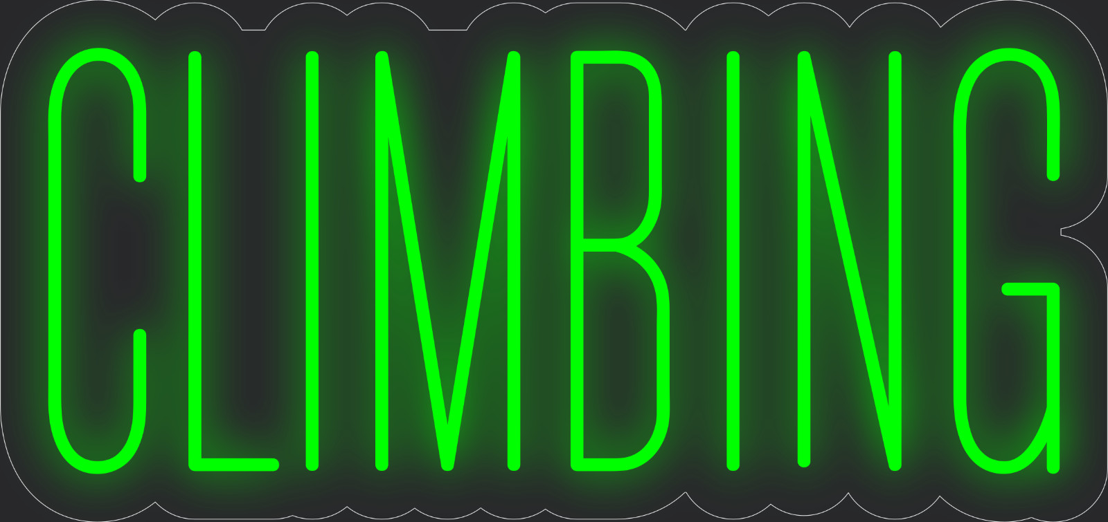 Climbing Neon LED Sign Business Wall Decor Lighted Store Sign 24 x 11 in.
