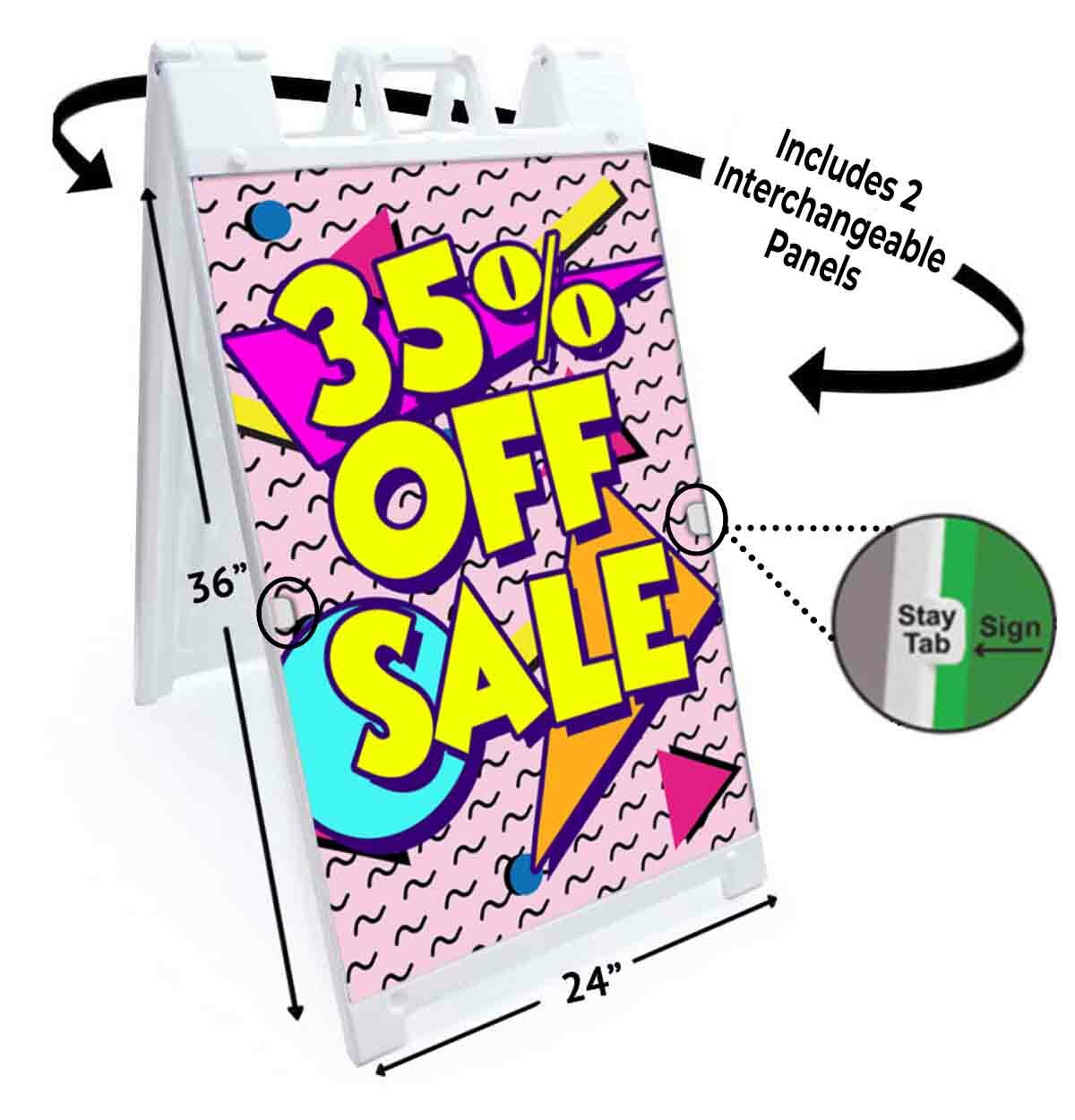 35 Off Sale Signicade 24×36 A Frame Sidewalk Pavement Sign Double Sided Sandwich