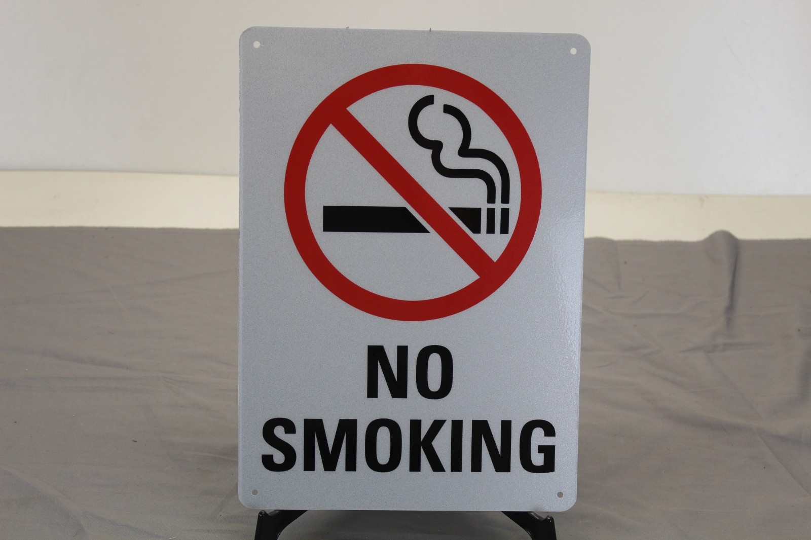 Qty 5 aluminum 14×10 inch vertical NO SMOKING sign