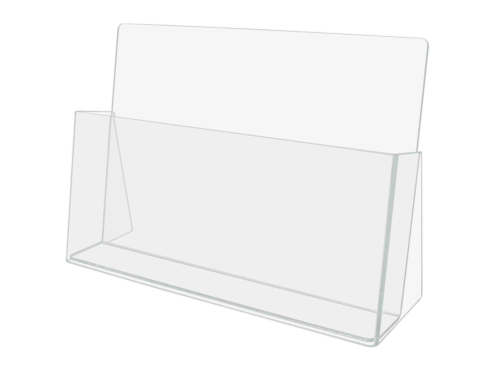 Marketing Holders Magazine Holder Display Rack 11&Prime;W Single Pocket, Clear