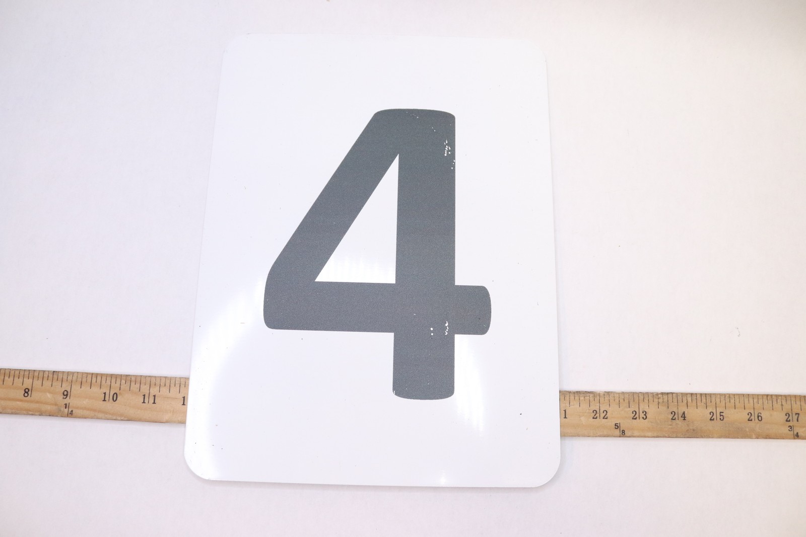 Number 4 Sign Aluminum 12&Prime; x 9&Prime;