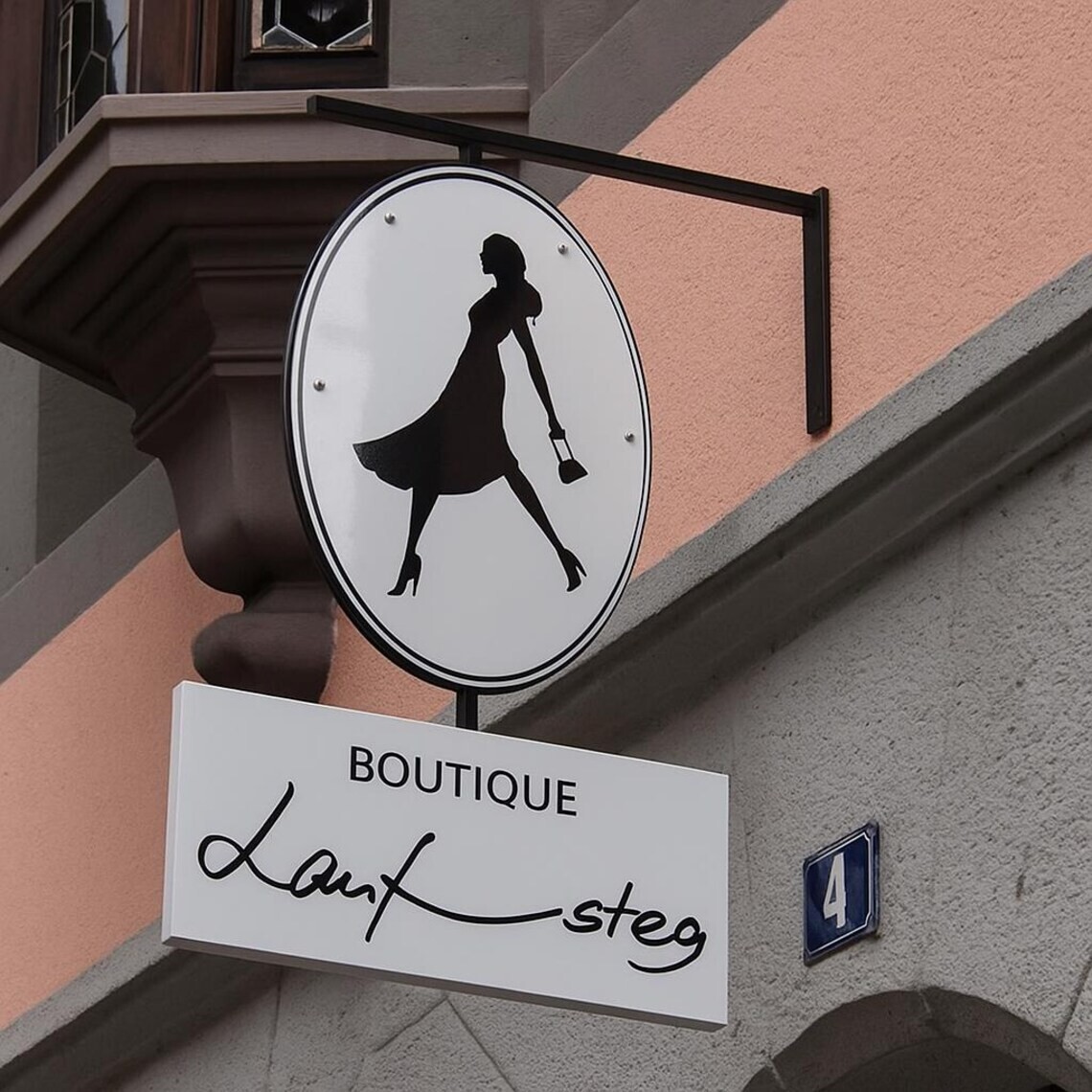 Custom Round Storefront Blade Sign | Double-Sided Business Logo | Outdoor Sign