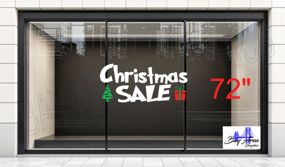 Christmas SALE Vinyl Window Sign Exterior Waterproof Oracal 651 made in USA