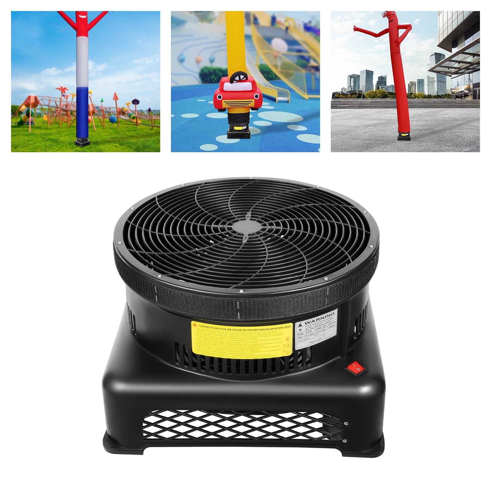 750W 18inch Air Blower Fan For Inflatable Sky Puppet Wavy Tube Man Dancing Doll