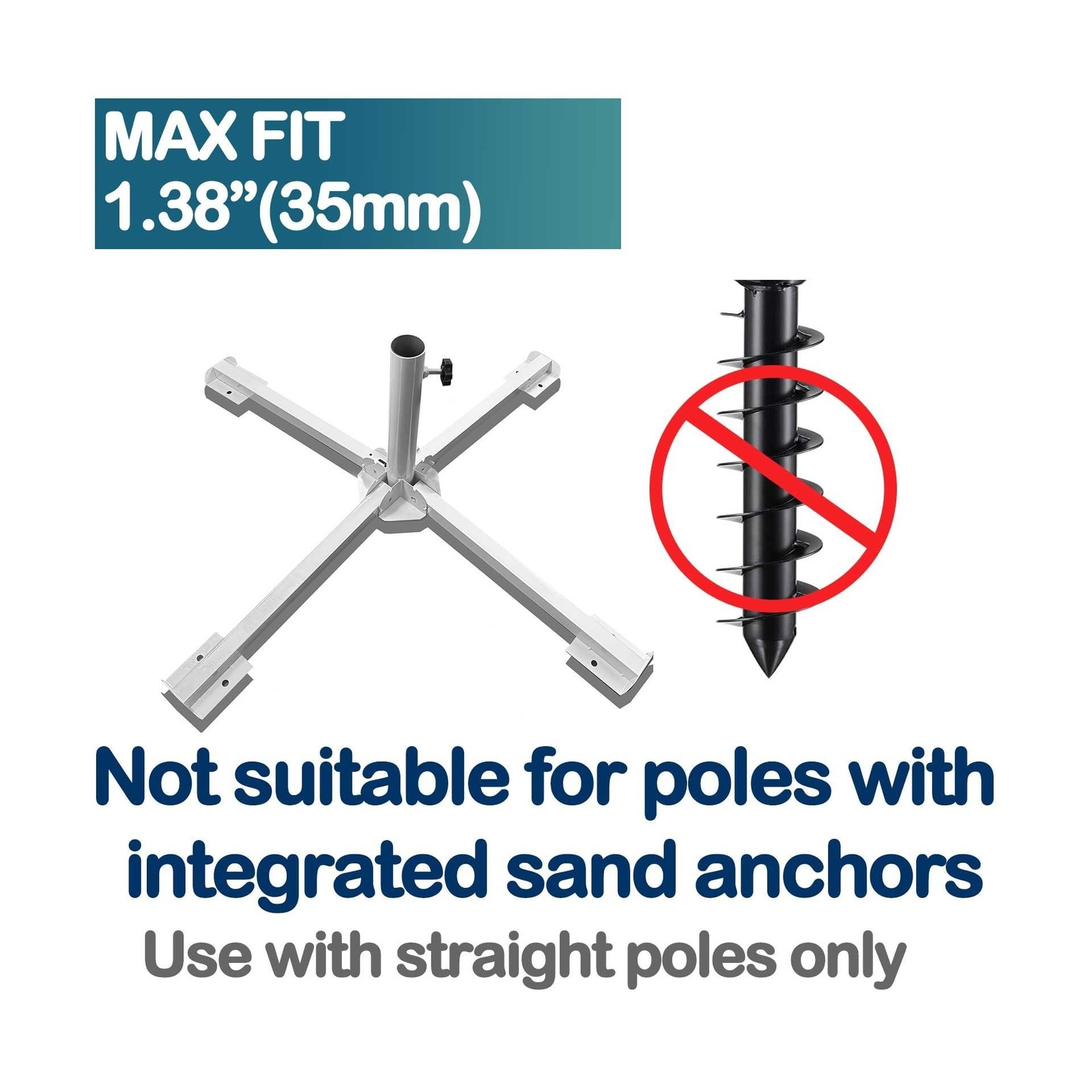 Foldable Portable Beach Umbrella Stand-Portable Patio Umbrella Base… Fast Ship