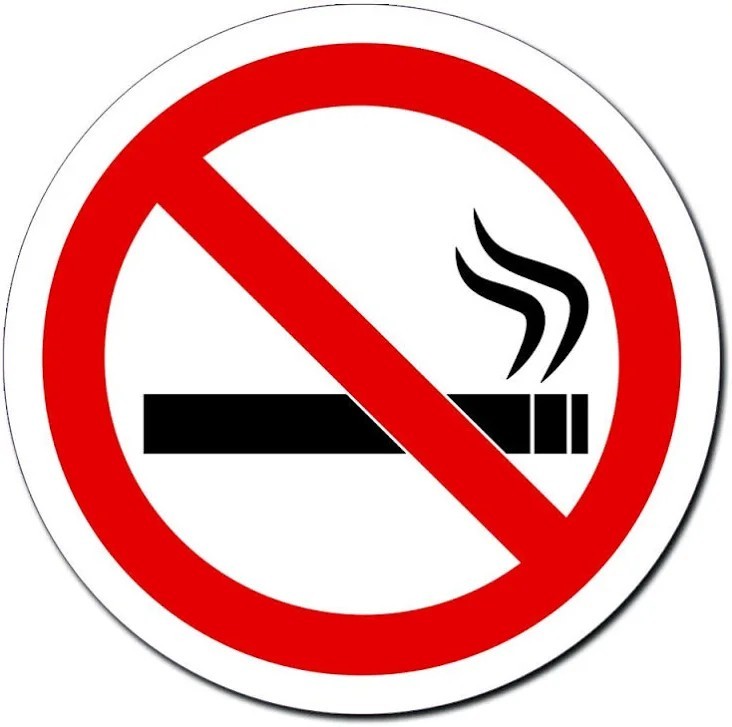 🚭 No Smoking Sticker Round Circle 1&Prime;Inch Diameter 296 Ct Pack Lot Decal Symbol
