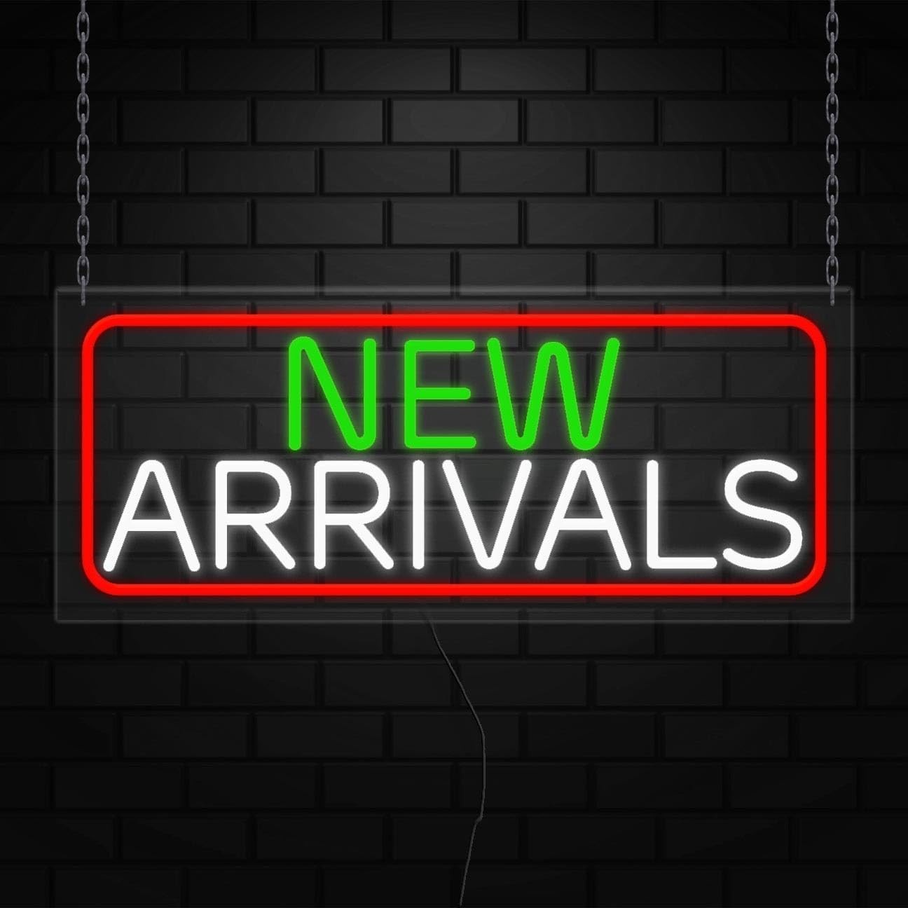 New Arrivals Neon Sign for Retail Displays | LED Flex Neon | 32&Prime;W x 13&Prime;H x 1&Prime;D