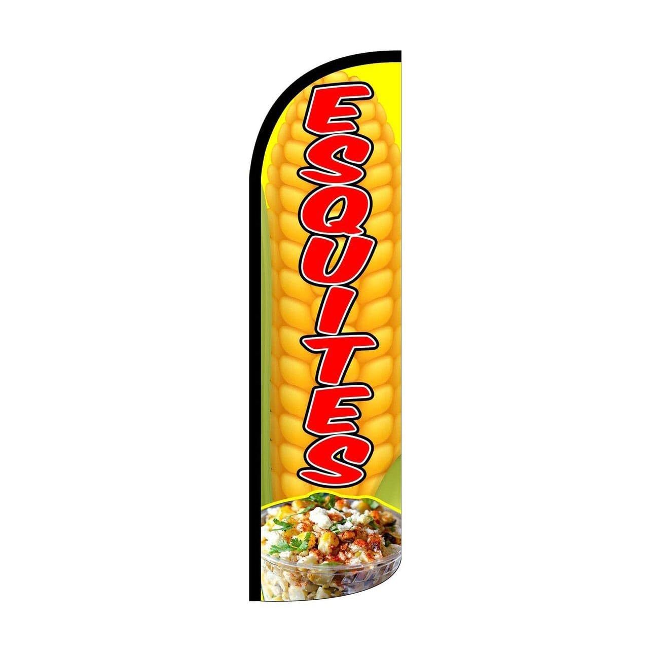 Esouites Swooper Flutter Windless Feather Flag | 3ft W x 11.5ft Tall