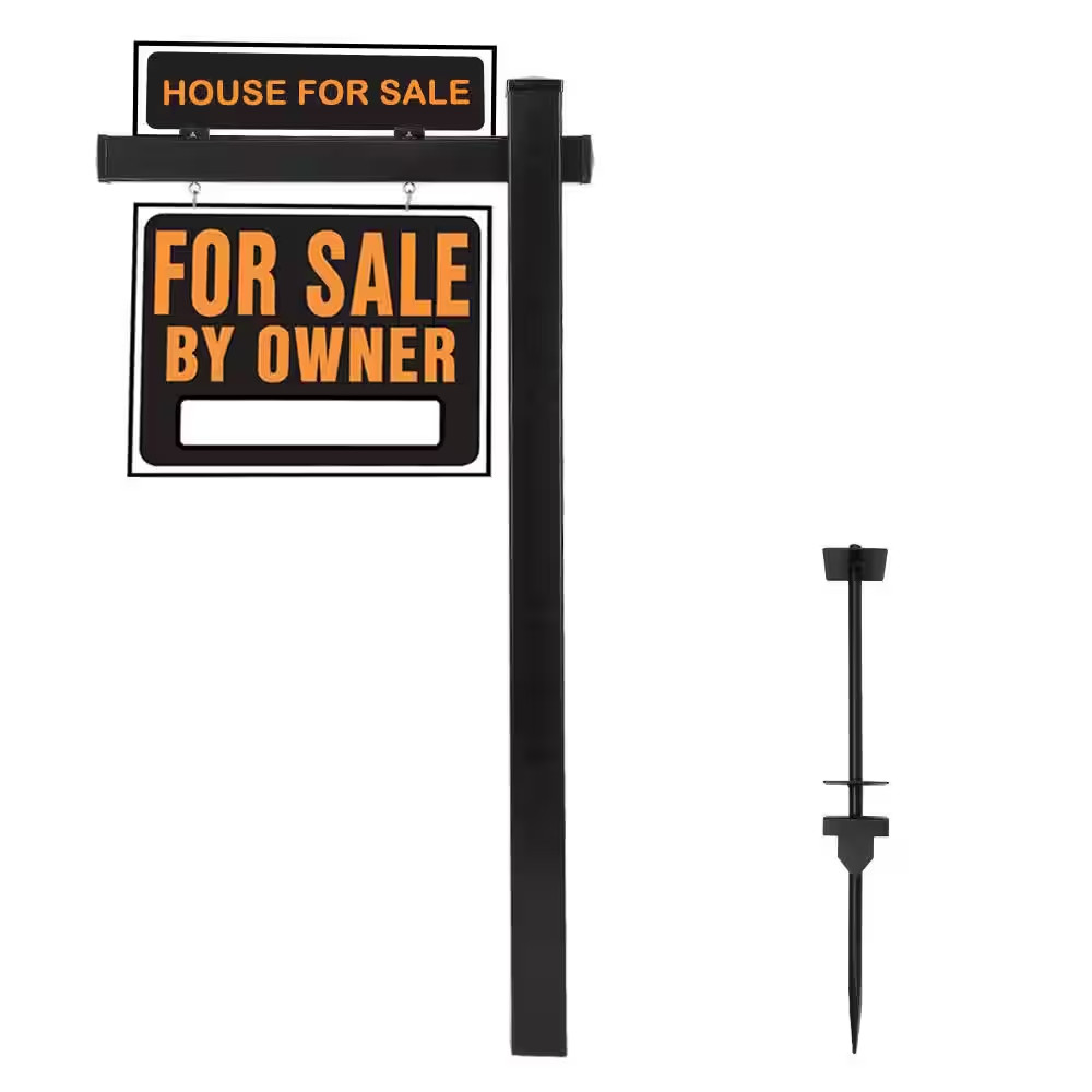6&prime; Vinyl PVC Real Estate Sign Post, Commercial Realtor Home for Sale Ads, Busine