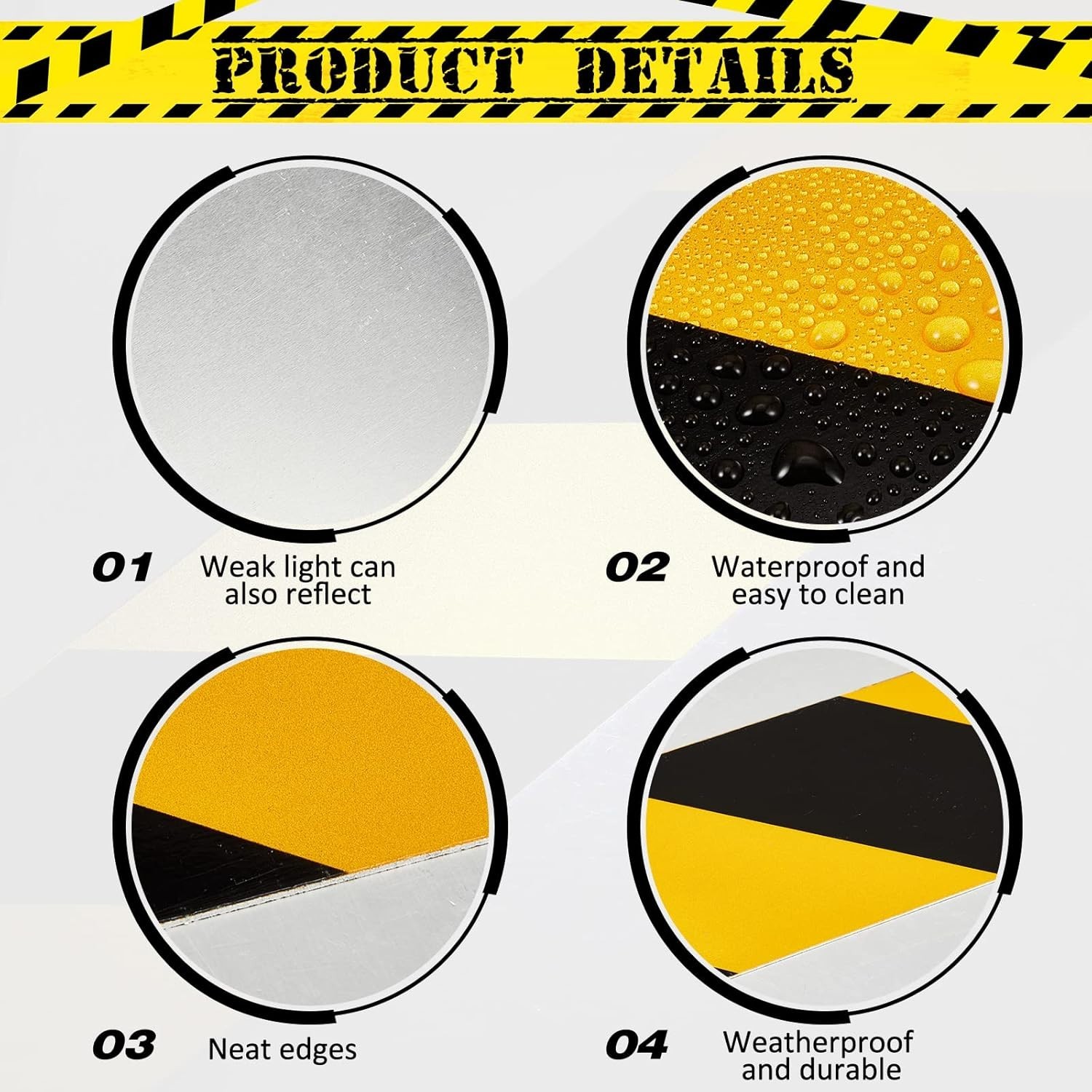 4 Pcs Reflective Sign Post Panel 30 x 3 » Aluminum Reflectors for Driveway En…
