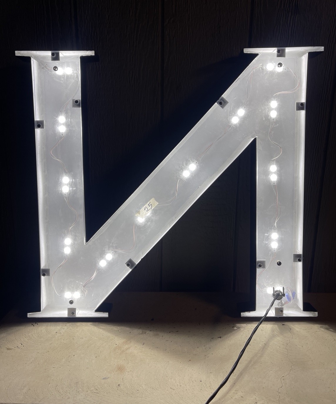 3D Channel Letter “N”LED Back Lit Storefront & Indoor Outdoor Signage 26.5”x24”