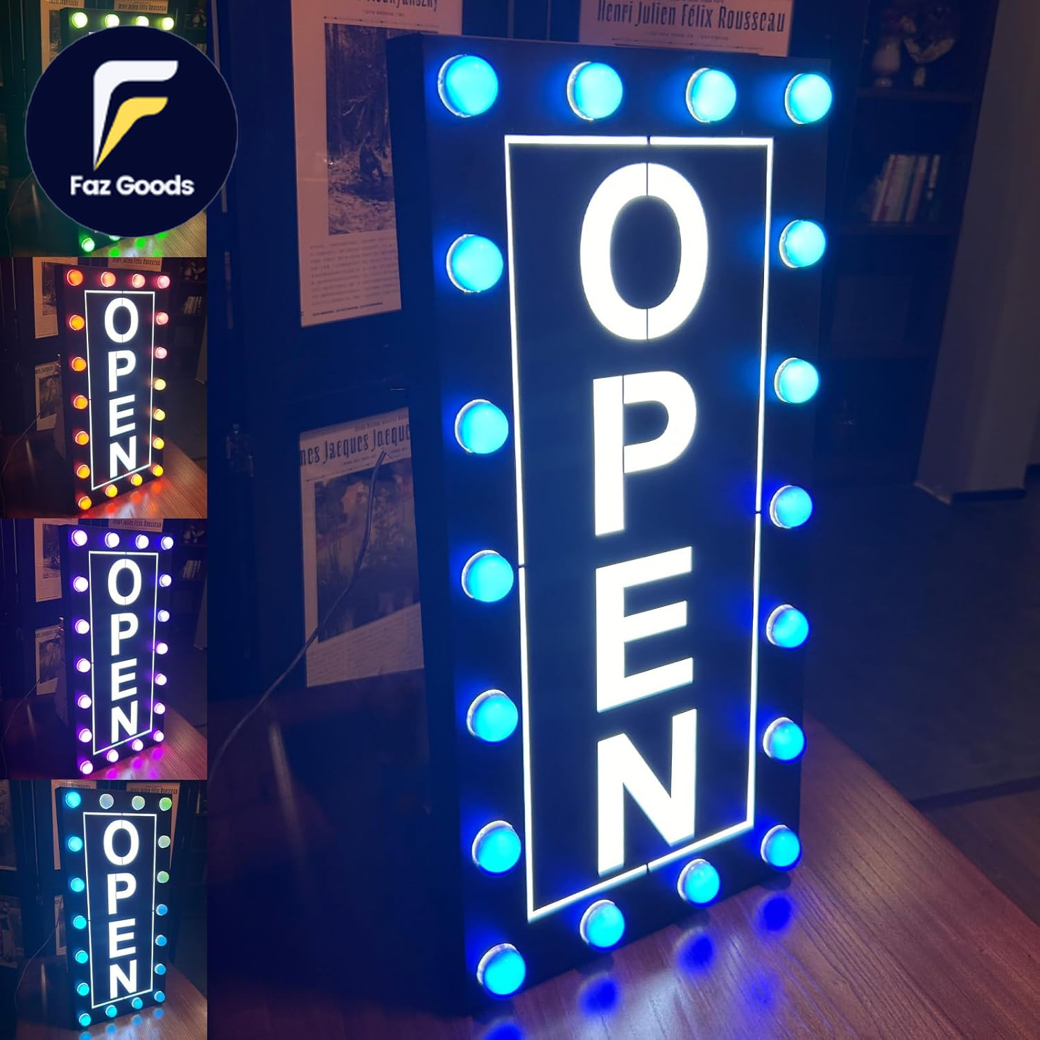 Outdoor Waterproof LED Open Sign for Business Ultra Bright Lighted Open Sign