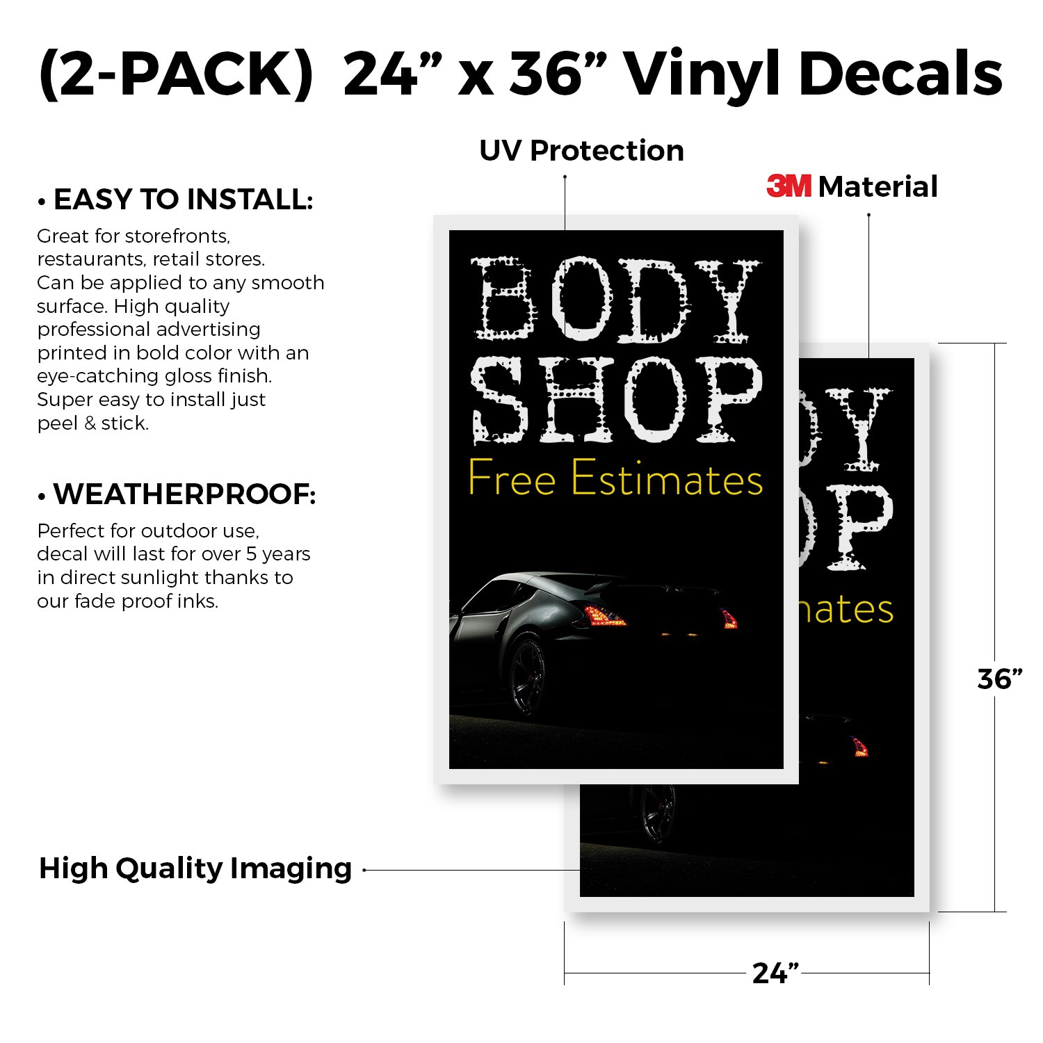 Body Shop Free Estimates Heavy Duty A-Frame Sidewalk Sign Collision Repair Auto