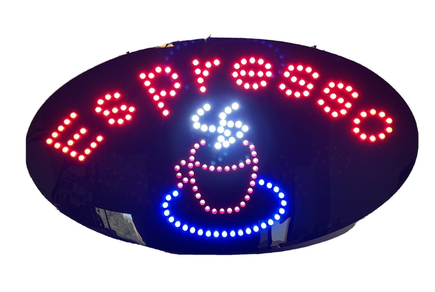 Animated Motion LED Expresso Business Sign On Off Swith Light Neon Display NEW