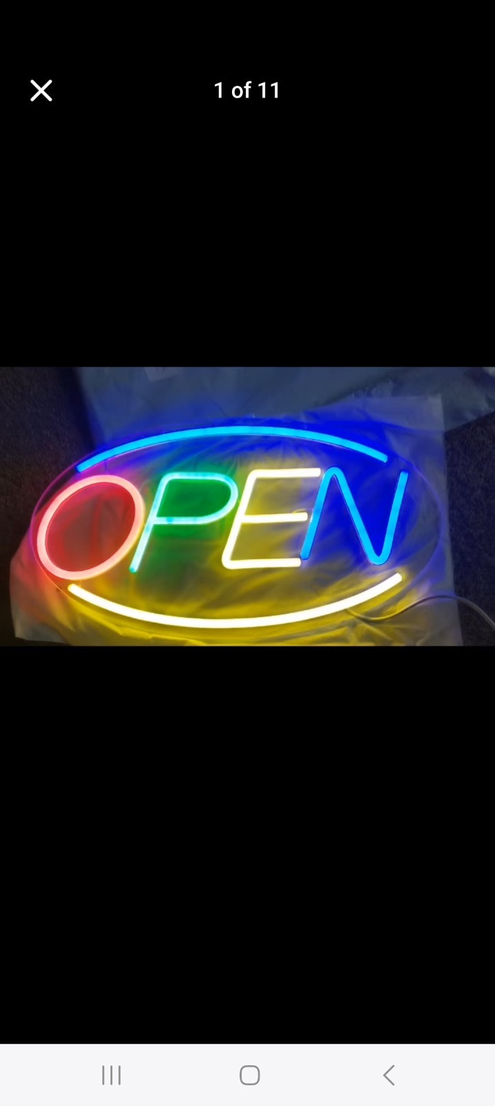 OPEN Multicolor Illuminated Sign for Business Hours/Status Display