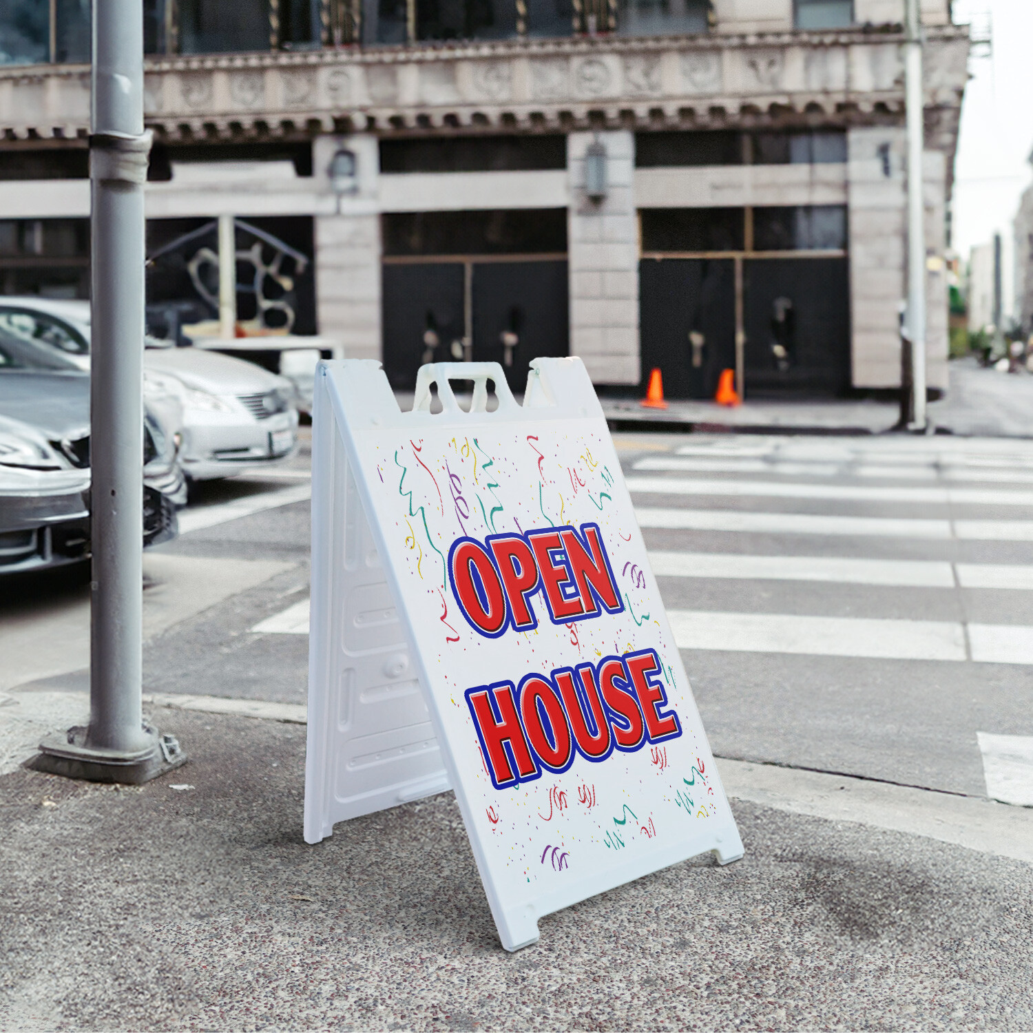 A-frame Sidewalk Open House 24&Prime; x 36&Prime; Double Sided A-Frame Sidewalk Sign