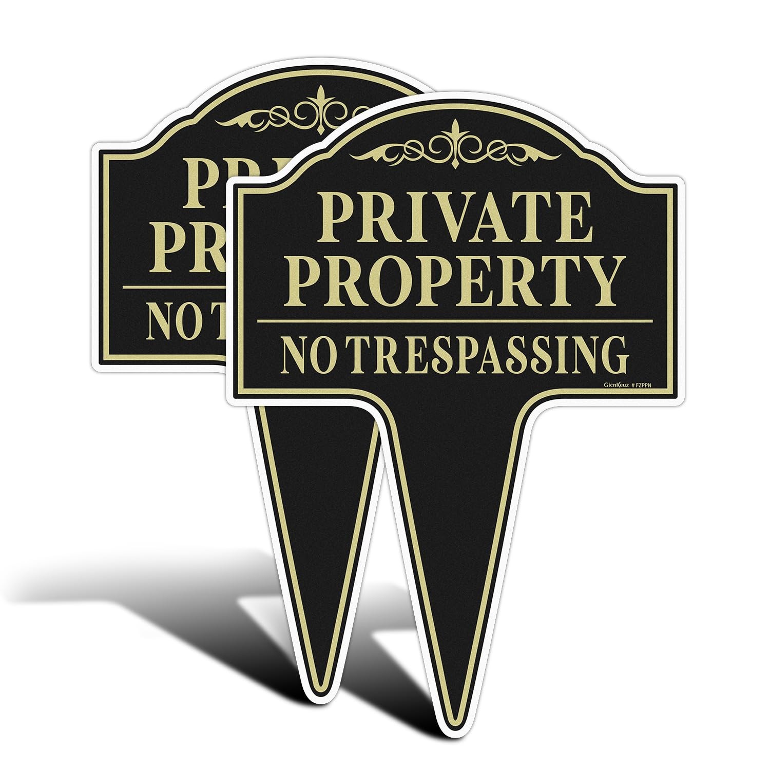 GicnKeuz No Trespassing Signs Private Property Sign, 14&Prime;×10&Prime; Heavy Duty Alu